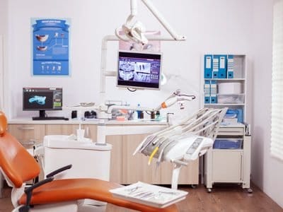 dental clinic interior with modern dentistry equip CFFR9YB