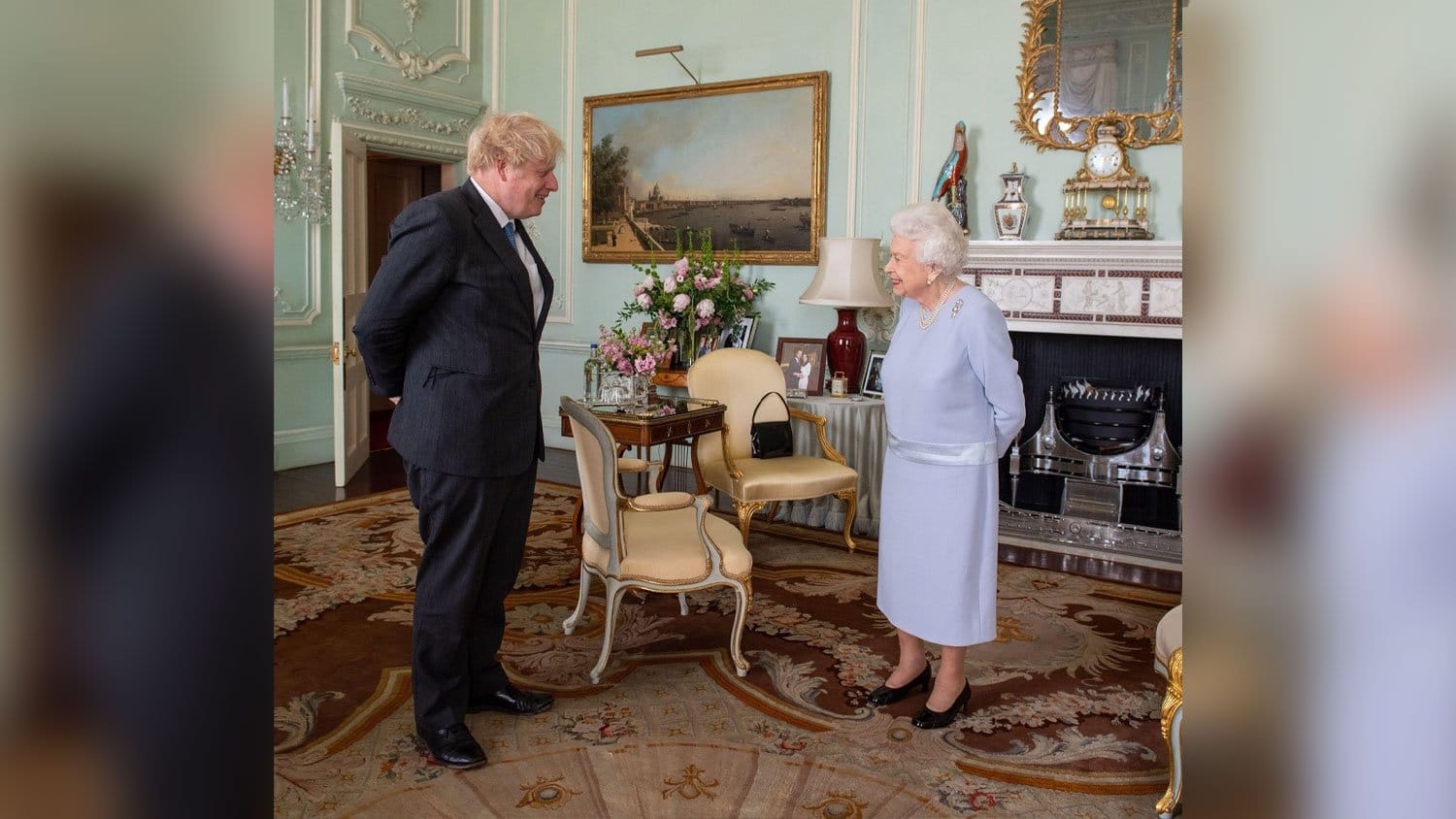 Boris Johnson sarayda