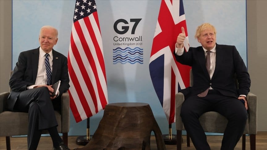 G7 Zirvesi'ne uçakla giden Boris Johnson'a tepki 1 joe biden boris johnson