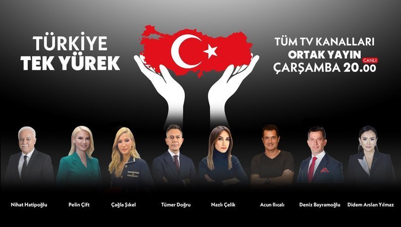 Depremzedelere yardım için ortak yayınla 'Türkiye Tek Yürek' kampanyası düzenlendi 1 3565559 810x458 1