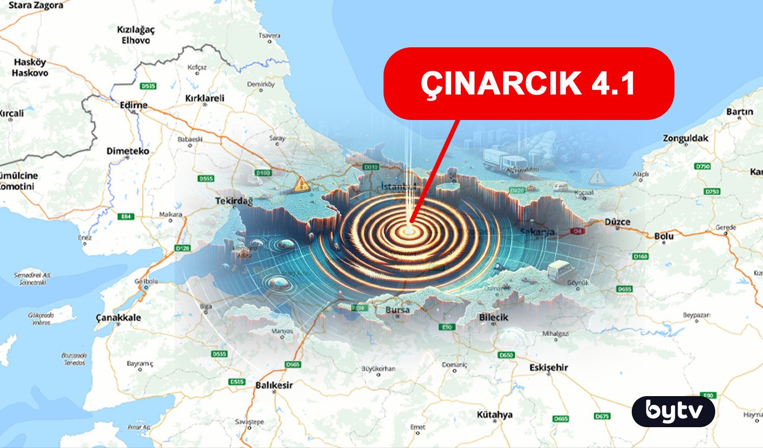 Marmara Bölgesinde İstanbul ve Yakın İllerde Hissedilen Hafif Şiddette 4.1 Deprem Tespit Edildi 1 2 1