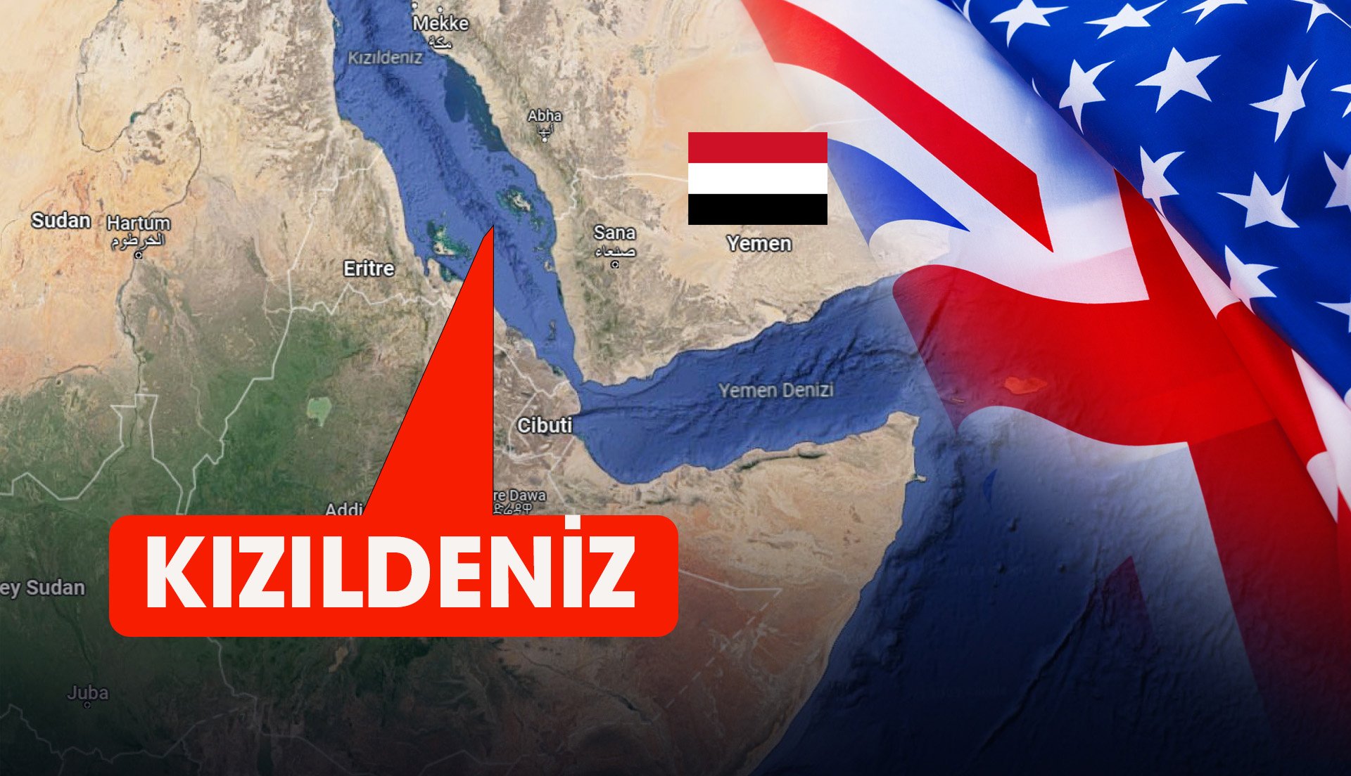 ABD ve Ingiltere Yemendeki Husi hedeflerine havadan ve denizden saldiri baslatti