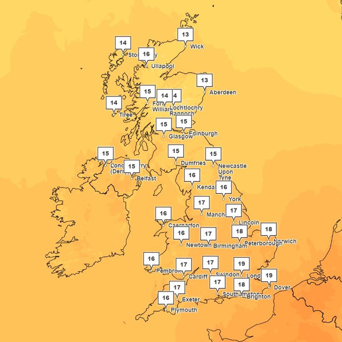 Birleşik Krallık'ta Hava Sıcaklıkları Yükselecek 2 met office weather forecast