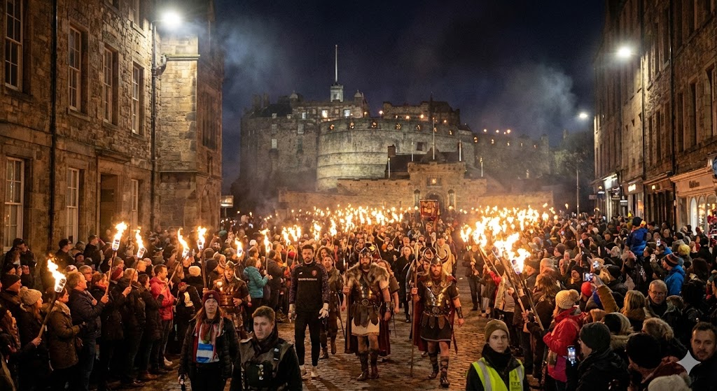 Edinburgh Hogmanay kutlamaları meşaleli yürüyüşle başladı 1 yilbasi