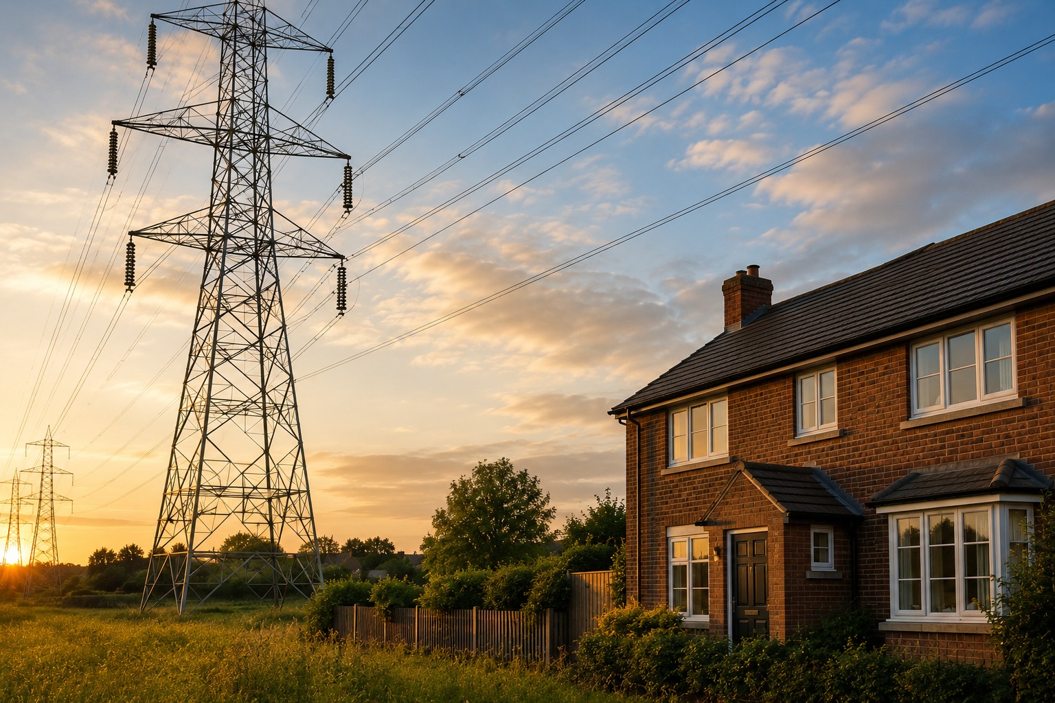 Elektrik direklerine yakın evlere yıllık £250 indirim 1 elektrik diregi