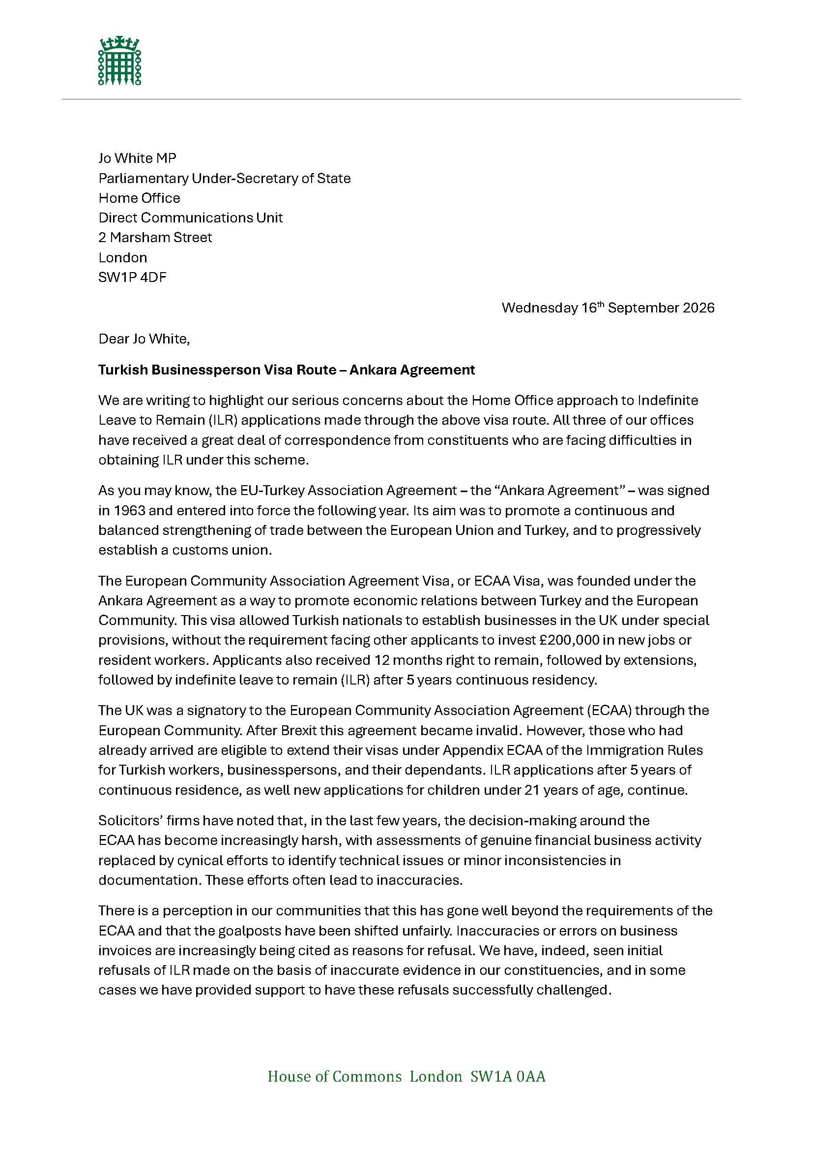 Turkish Businessperson Visa Letter Sayfa 1
